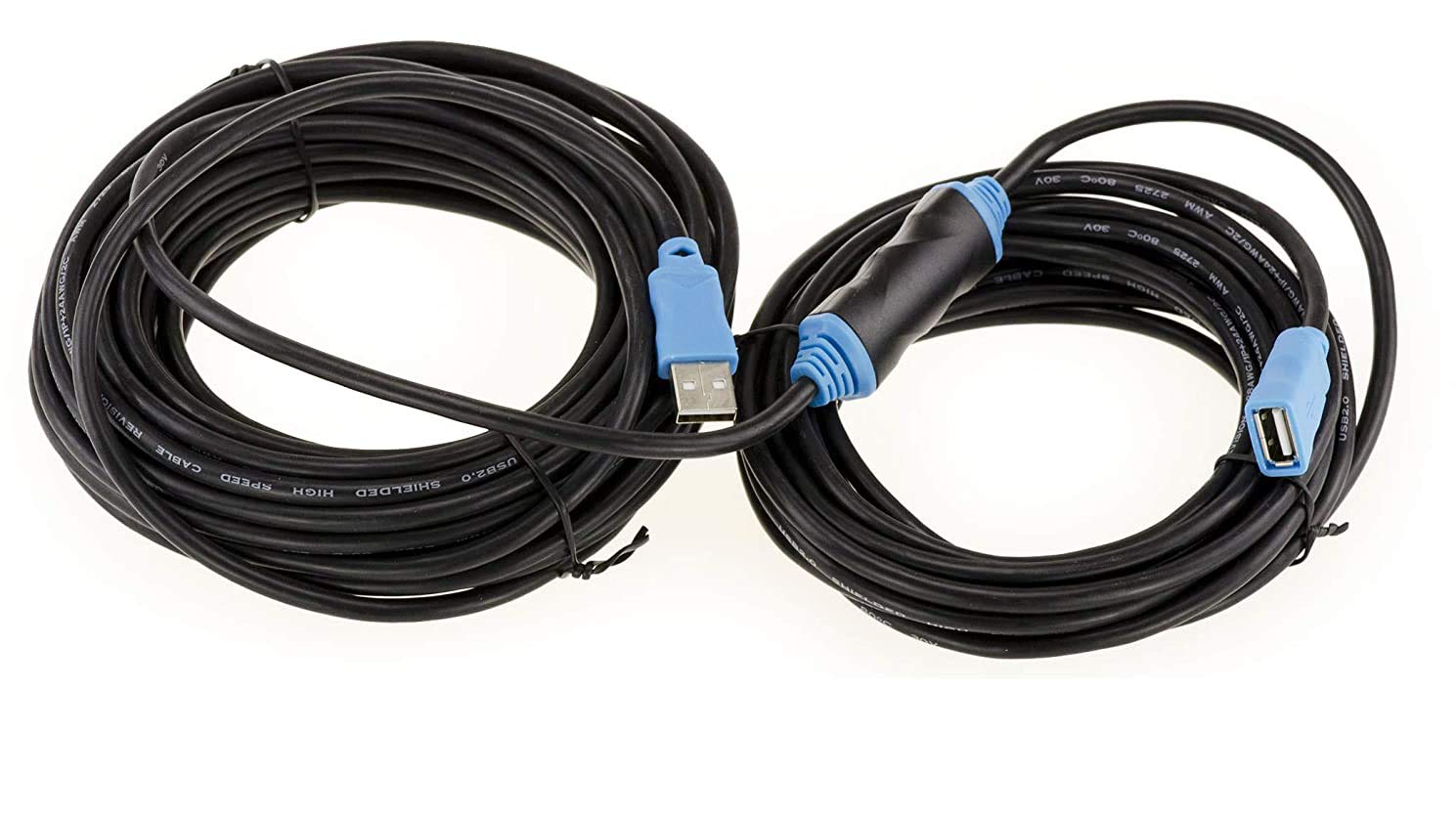 KALEA-INFORMATIQUE Active USB 2.0 extension cable amplification, length 15M. USB 2.0 extension cable with repeater module
