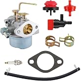 640152 Carburetor for Tecumseh 640152A 640023 640051 640140 640260B HM80 HM90 HM100 8hp -10hp Tecumseh Engine Coleman PowerMate 5000 watt Generator Carb with Spark Plug kit