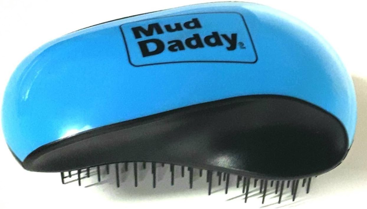 Mud Daddy Detangler and Deshedder Brush, All Coat Types, Easy Grab, Red - Image 3