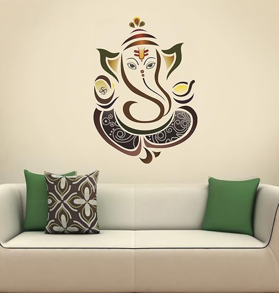 Decals Design 'Modern Elegant Ganesha God' Wall Sticker (PVC Vinyl, 50