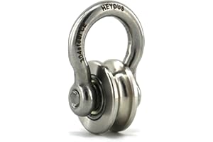 Heyous Detachable U Shaped Pulley with Small Size Short Screw Groove Pulley Wheel Track Fixed Pulley Suitable for Wire Rope Traction Small Crane Salvage System Pulley Model Silver