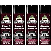 GX-3 Plastic Restorer – Black Plastic Restorer for Cars & Automotive Trim Restorer – Interior Car Cleaner & Exterior Faded Plastic, Vinyl & Rubber Renewer with Aloe Vera 4PK (8 fl oz)