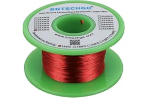 BNTECHGO 30 AWG Magnet Wire - Enameled Copper Wire - Enameled Magnet Winding Wire - 4 oz - 0.0098" Diameter 1 Spool Coil Red Temperature Rating 155℃ Widely Used for Transformers Inductors
