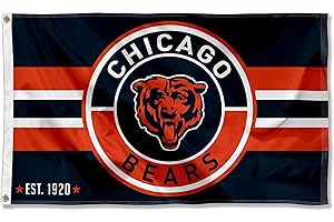 WinCraft Chicago Bears Patch Button Circle Logo Flag Large 3x5 Banner