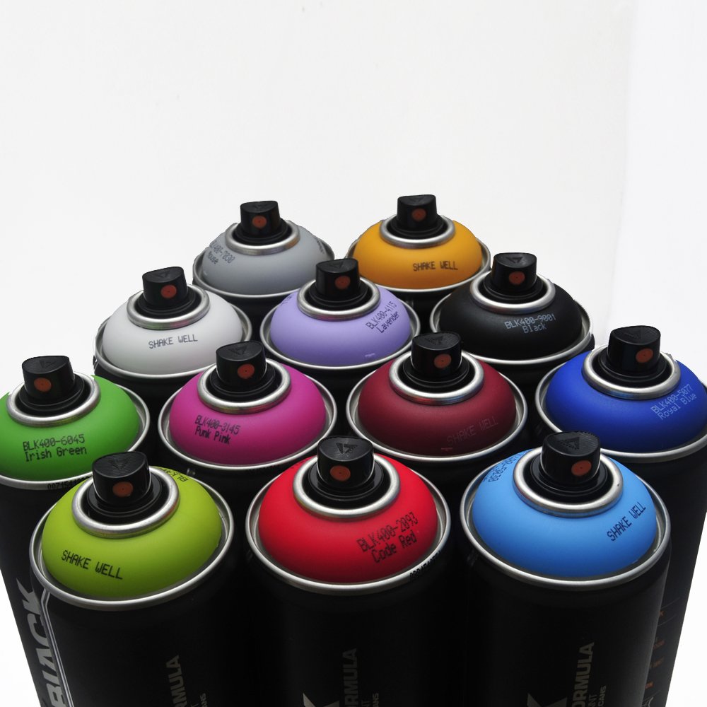Montana BLACK 400ml Popular Colors Set of 12 Graffiti Street Art Mural