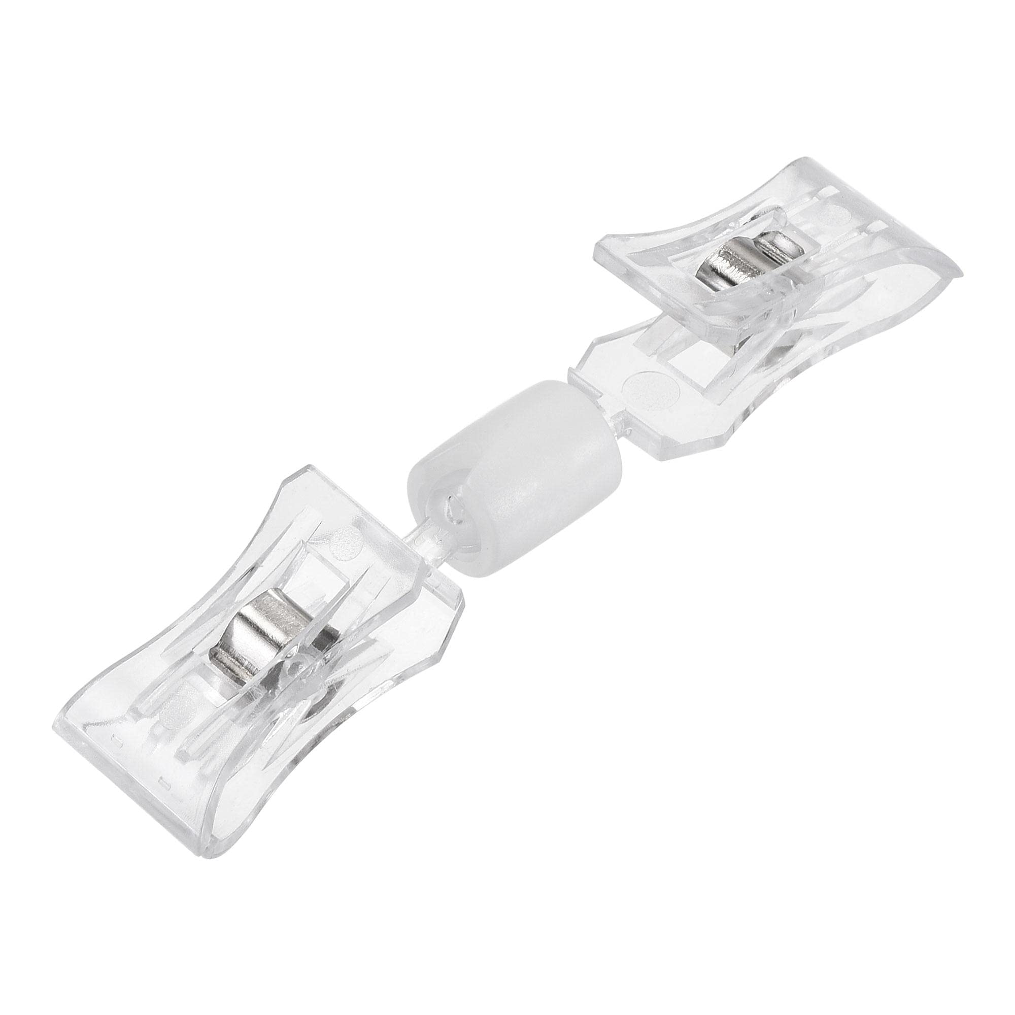 sourcing map Plastic Merchandise Sign Clip, Rotatable Clip-on Holder Stand, Price Display Tags 1.8x9cm (WxH) Pack of 10pcs