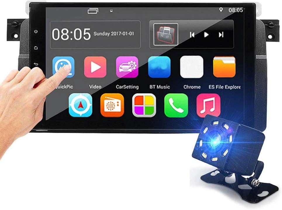 ChenyanAwesom Car Stereo 9 Inch Android 8.0 Car Stereo GPS Sat Navigation OBD DAB WiFi for BMW E46 M3 Rover 75 MG ZT Black Digital Media Player (Color : Black, Size : One Size)