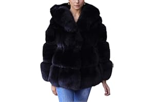 Lisa Colly Women's Winter Parka Coat Overcoat Long Sleeve Faux Fur Coat Jacket