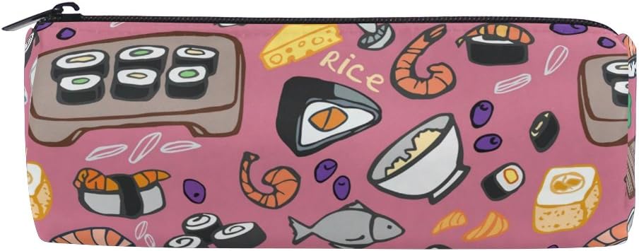 Amazon Vawa ペンケース 大容量 かわいい 筆箱 おしゃれ 高校生 学生用 化粧ポーチ ペンポーチ 小物入れ 文房具収納 寿司柄 食べ物柄 食物 魚柄 面白い ペンケース 文房具 オフィス用品