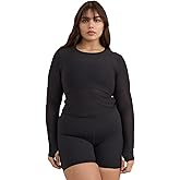 Organic Basics Womens Active Mesh Long-Sleeve Tee Shirt