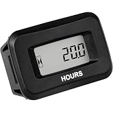 Digital Hour Meter DC 5V to 60V Waterproof IP68 RL-HM057AD-H | Tracks Total Run Time Up to 99,999 Hrs for Maintenance.Fits Riding Lawn Mower Tractor Golf Cart Forklift RV Motorhome Milling