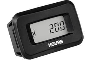 Runleader Digital Maintenance Hour Meter, Volt.DC 5V to 60V for ZTR Lawn Mower Tractor Generator Golf cart Club car Scrubber 