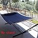 Vansaile Hammock Outdoor Quilted Cotton Fabric Beach Rope Hammocks Patio Hammock Bed Swing Bed Back Yard with Pillow New Sea Navy Blue