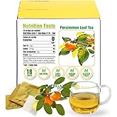 Soilmount - Persimmon Leaf Tea - Pure Herbal Tea - Natural, Organic, Non-GMO, Clean Ingredients, Caffeine Free (18 Tea Bags, Box 1)