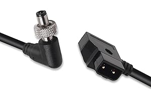 XLCS Locking 12V DC Power D-Tap Cable | for Blackmagic Micro Studio Camera 4K G2 | P-Tap V Mount | AB Battery Compatible | Lo