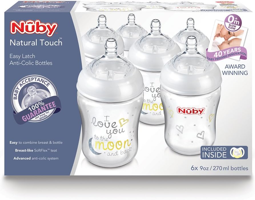 nuby natural touch anti colic bottles