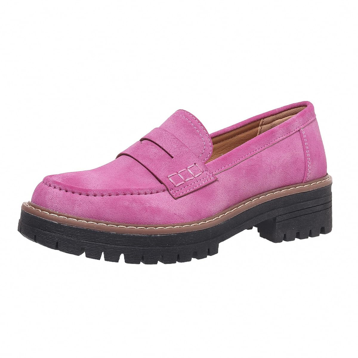 Womens Loafers Shoes Platform Chunky Penny Loafer