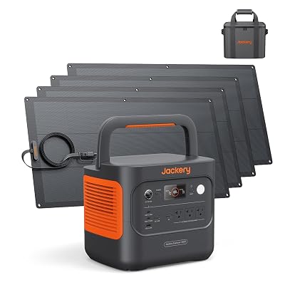 Jackery Solar Generator 2000 v2 with 4x100W Light and Protective Bag, 2042Wh/2200W LFP Portable Power Station, 20ms UPS Home Backup, USB-C PD 100W Fast Charging for Power Outages, Emergencies, Camping
