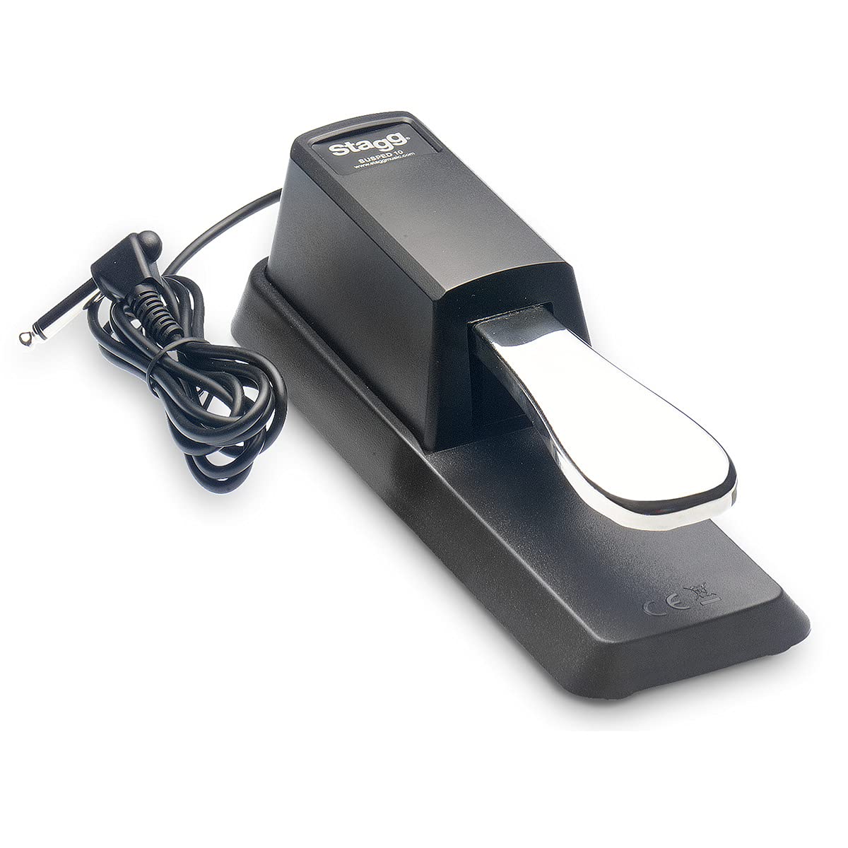 Stagg SUSPED 10 Universal Sustain Pedal for Keyboards, Digital Pianos, Synthesizers, MIDI with Polarity Switch