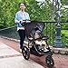 Costzon Baby Jogger Stroller, All Terrain Lightweight Fitness Jogging Stroller w/Parental Cup Phone Holder, Free Tractive Webbing, Large Storage Basket (Black)