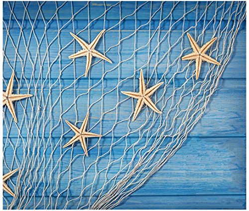 Creamy White Fishing Net Beach Theme Decor for Party Home Living Room Bedroom 78 Inch Mediterranean Style Decor Wall Decoration