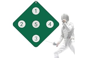 YANGLEI Fencing Training Equipment, Target for Saber Foil and Epee with Five Bullseye, Self-Training Auxiliary Sword Target, Home Equipment Child Adult Fencer ( Color : Green )