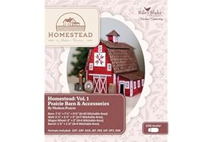 GENERIC Riley Blake Machine Embroidery Patterns: Digital Design, Compatible with Major Machines, Instant Download, Scalable Sizes, and Detailed Instructions (Homestead: Vol 1 Prairie Barn and Accessories)