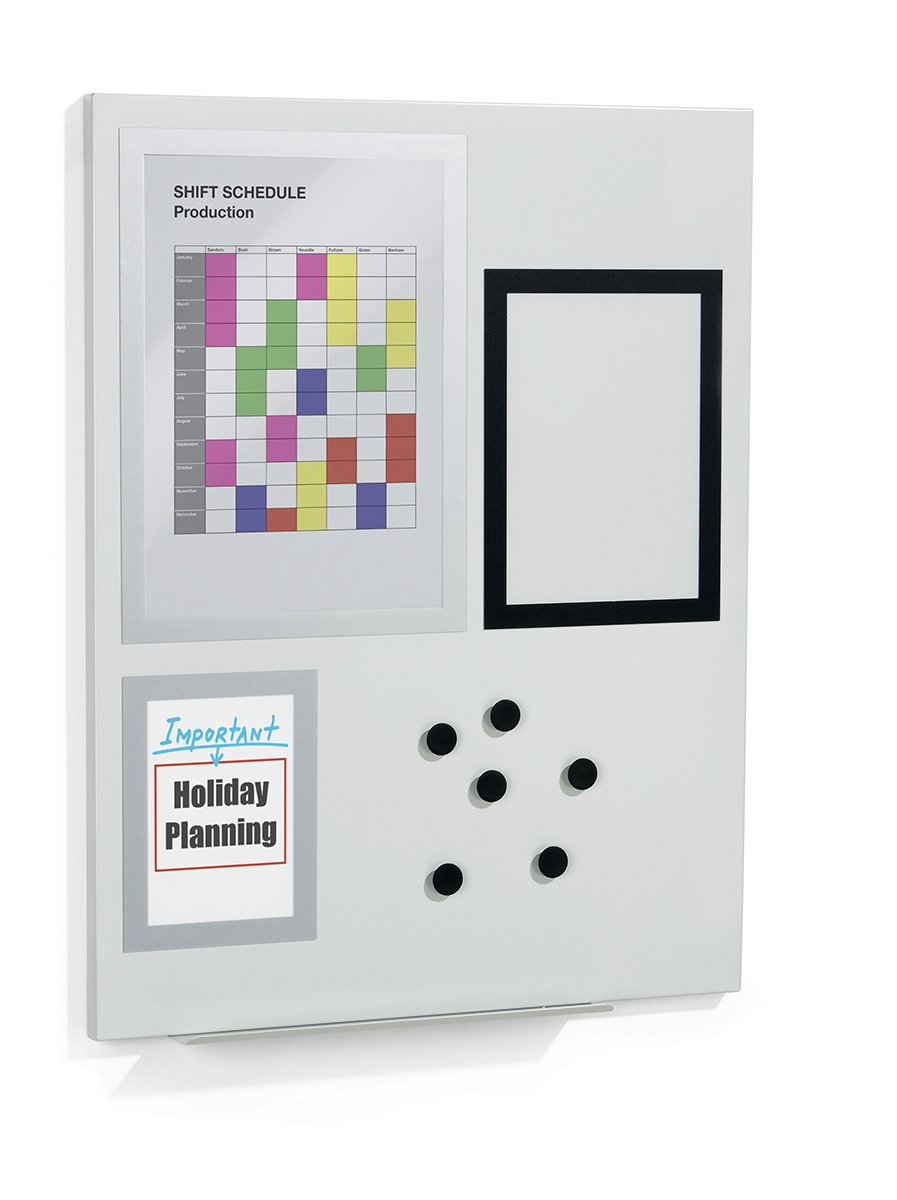 Durable 500110 Duraframe Magnetic Board, Metal Information Display Board, 60 cm x 45 cm - Grey, Small