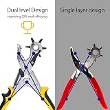 Gunpla Heavy Duty Leather Hole Punch Plier 6 Size Punch Brass Pad Ergonomic view 3