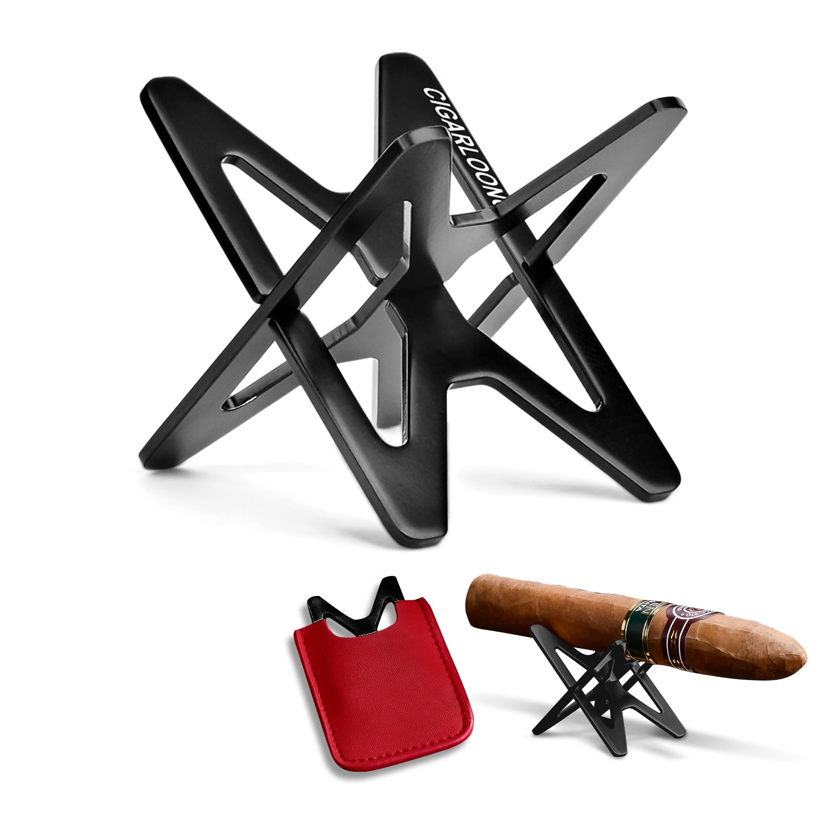 Ebony Wooden Cigar Mouthpiece Set - 4 Sizes, Portable Cigar Holder For Men & Women