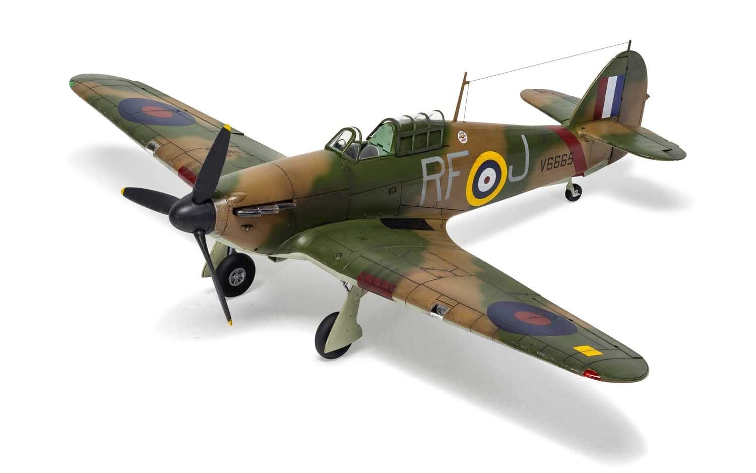 AIRFIX - Model Set - A05127A Hawker Hurricane Mk.I Model Building Kit - Plastic Model Plane Kits for Adults & Children 8+, Set Includes Sprues & Decals - 1:48 Scale Model