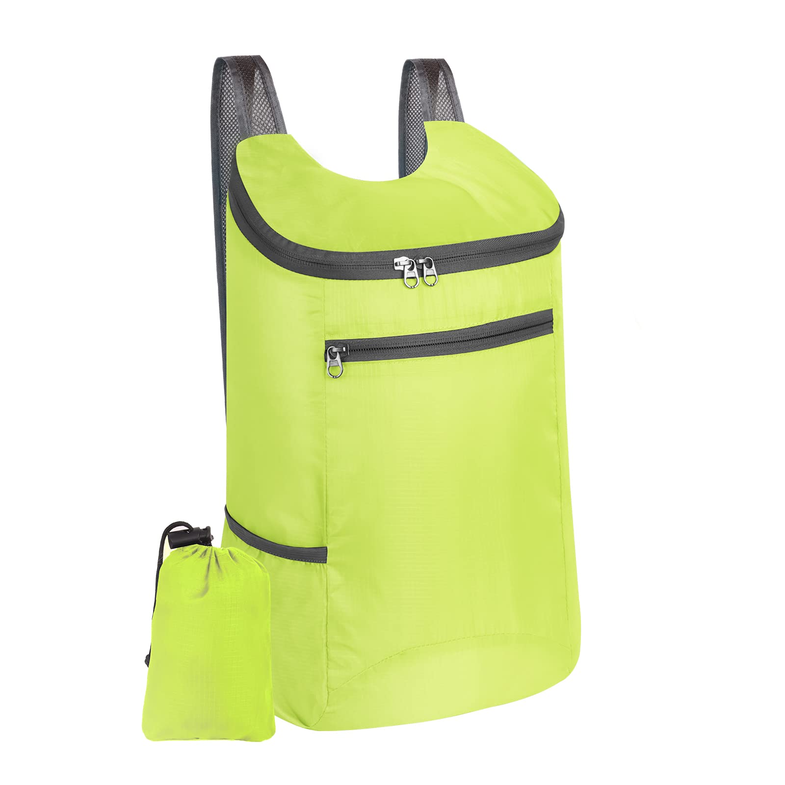 Beaface Foldable Backpack Waterproof Lightweight, Small Backpacks Foldable Rucksack for Travel, Packable Folding Backpack for Men Women Outdoor Hiking Walking Camping Biking (Green)