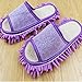MFINHOME Slipper Genie Microfiber Pair House Floor Polishing Dusting Cleaning Foot Socks Shoes Mop Slippers Purple (Violet)