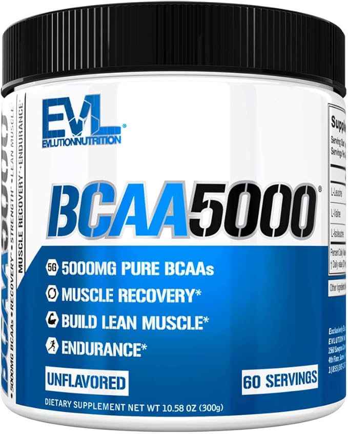 Evlution Nutrition BCAA 5000 Suplemento En Polvo De Aminoácidos