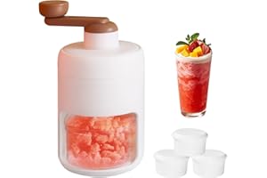 Moodyin Manual Ice Crusher Machine with 3 Ice Trays, Ideal for Smoothies, Shaved Ice, and Frozen Cocktails – Portable Handhel