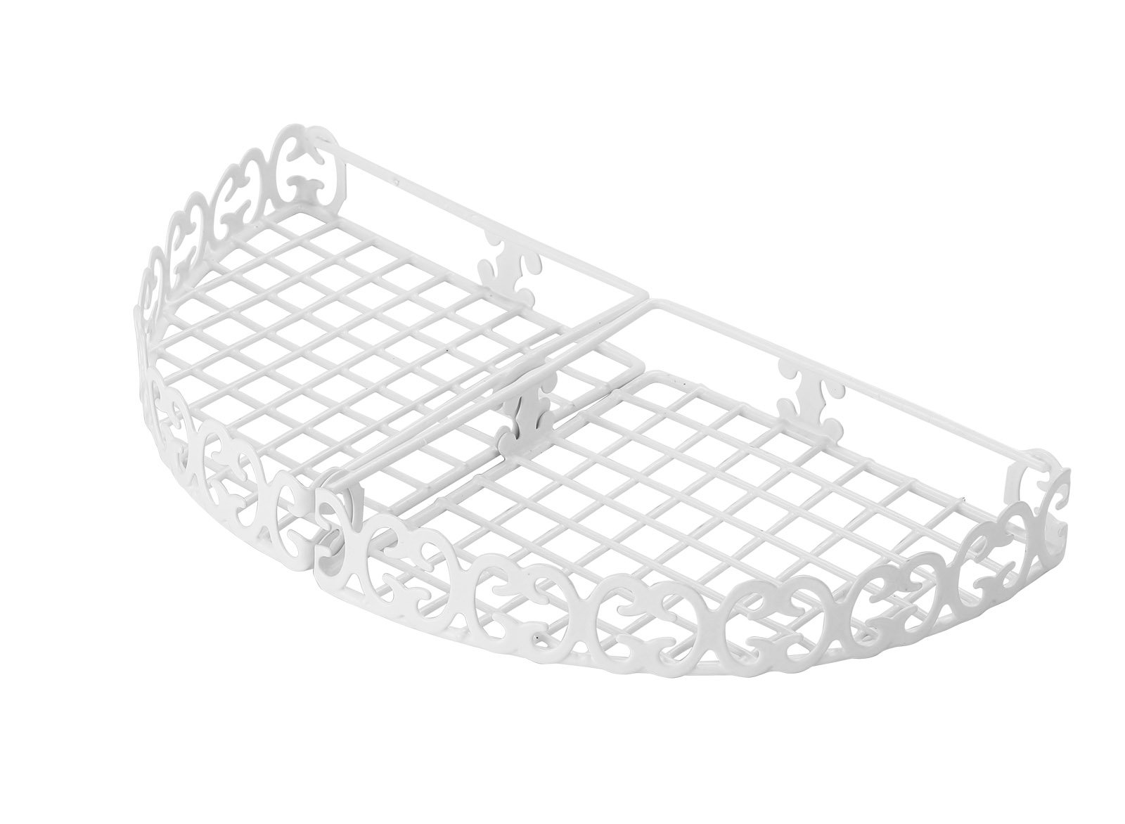 Chic and Adhesive Wall Mount 2 Tier Shelf Rack for Kitchen Spices or Bathroom Product Holder in