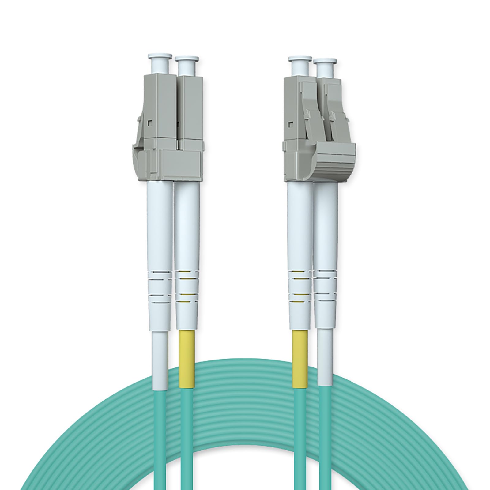 ipolex LC to LC Fiber Patch Cable Multimode, 10Gb OM3 Fiber Optic Cable, Duplex 50/125μm Fiber Optic Internet Cable, LSZH Fiber Optic Jumper for MMF SFP/SFP+ Transceiver, 50-m, 1-Pack.