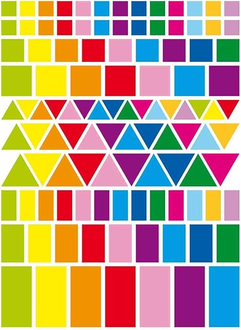 Ctop Loisir Creatif Gommettes Geometriques Couleurs Vives Et Tailles Assorties 324 Piec Amazon Fr Cuisine Maison