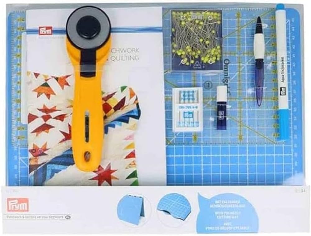 Prym Patchwork & Quilting Starter Set, Blue, Yellow, One Size