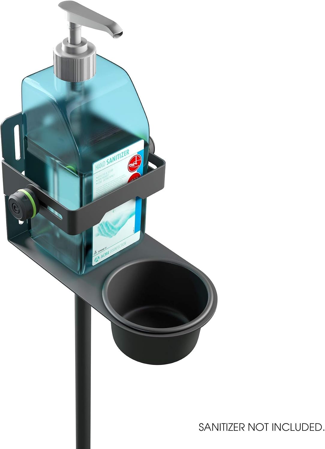 Height-Adjustable Disinfectant Stand Tripod with Universal Holder, Black - Image 4