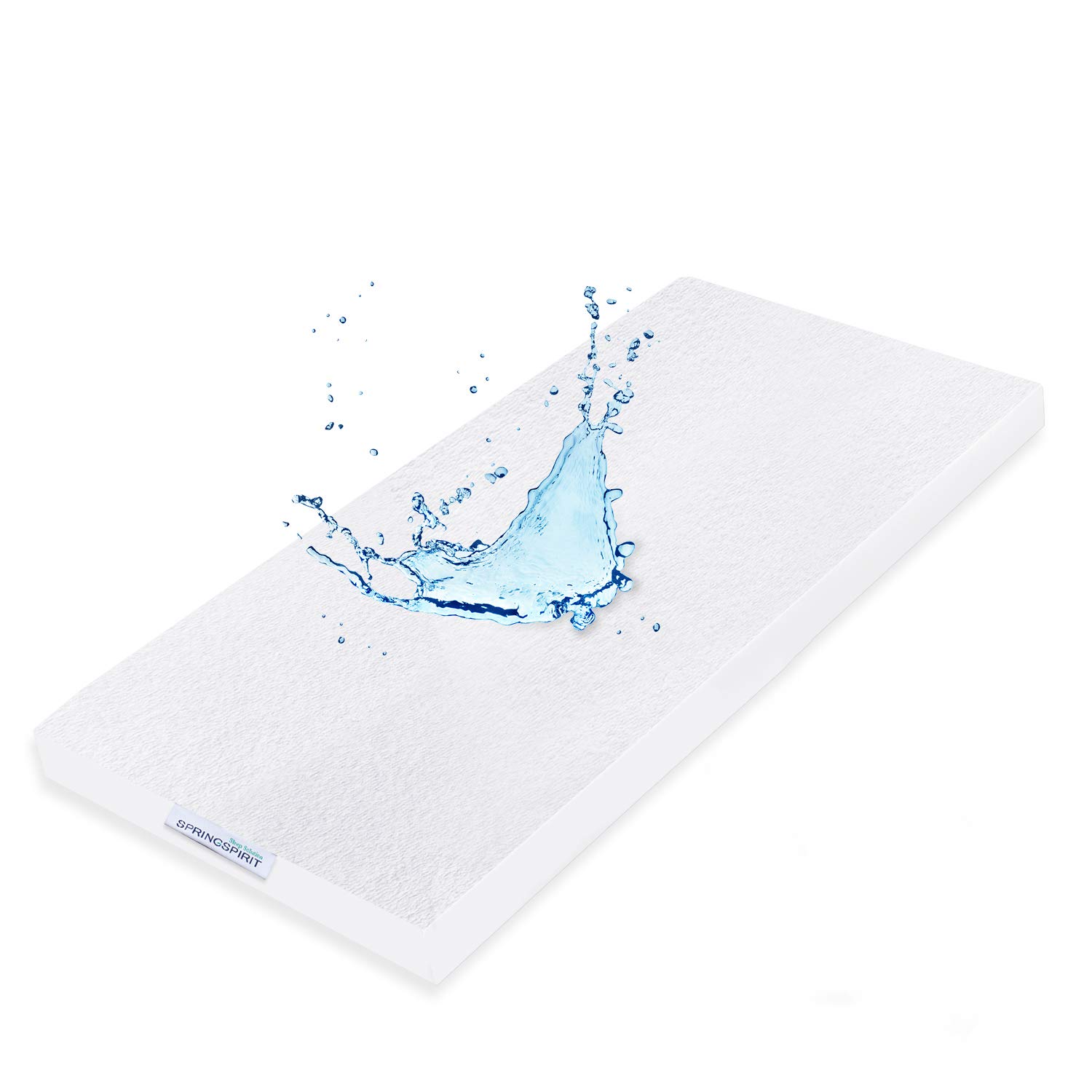 Waterproof Mattress Cover, Terry Viscose Crib Mattress Protector 38x89cm Ultra Smooth, Skin-friendly Crib Sheet