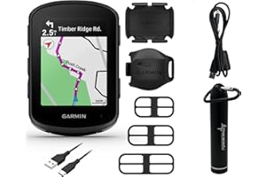 Wearable4U - Garmin Edge 540 GPS Cycling Computer, Button Controls, Advanced Navigation with Garmin Speed and Cadence Sensors and E-Bank Bundle