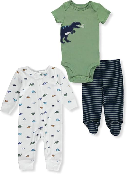 Carter's Baby Boys' 3 Piece Dinosaur Set Newborn Clothing