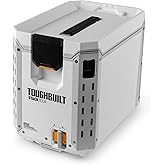 ToughBuilt Compact Cooler, Stackable Hard Shell Ice Chest for StackTech Boxes, Totes, or Lunchbox, 18 Can Capacity, White