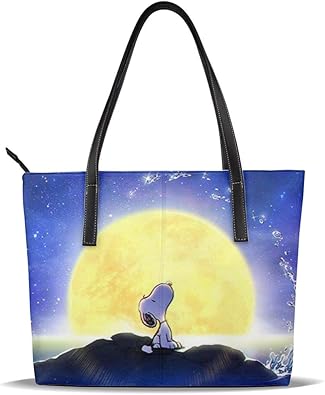 Amazon スヌーピー Snoopy トートバッグ キャンパス ハンドバッグ ショルダーバッグ レディース 大きい 軽量 ジムバッグ 通勤 通学 バッグ 帆布 お斜めがけ 黒 肩掛け 手提げ 収納 旅行 シューズ バッグ