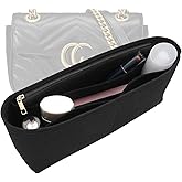 LOUKAYCC Felt Purse Organizer Insert for GG Marmont Mini Bag Organizer Handbag (Mini, Black)