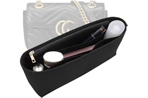 LOUKAYCCI LOUKAYCC Felt Purse Organizer Insert for GG Marmont Mini Bag Organizer Handbag (Mini, Black)