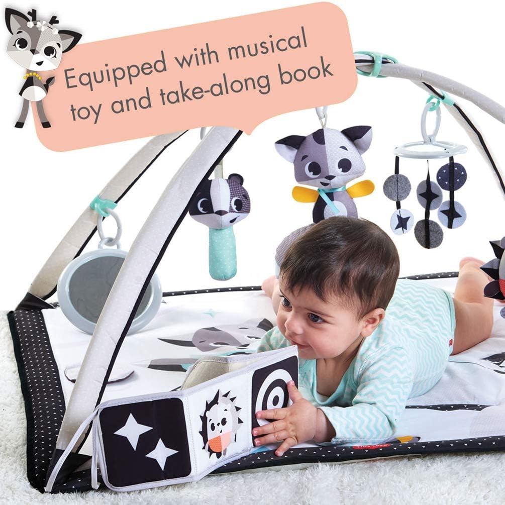 Tiny Love Black & White Gymini, 2-in-1 Musical Baby Play Mat, 0+ Months, Baby Play Gym, 18 Activities - Image 4