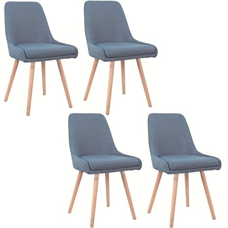 MCTECH® 4er Set Retro Esszimmerstühle Besucher-Stuhl Esszimmerstuhl Wohnzimmerstuhl Stuhlgruppe Konferenzstühle Bürostuhl Küc