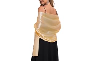 TONGFANTFL Shawls and Wraps for Evening Dresses Satin Women Long Scarf Wedding Guest Shawl